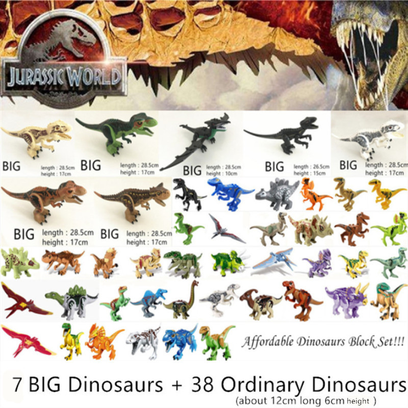 

Jurassic World Park Dinosaurs Family Building Blocks Affordable Set Tyrannosaurus Rex Educational Toys Gift For Children C0119