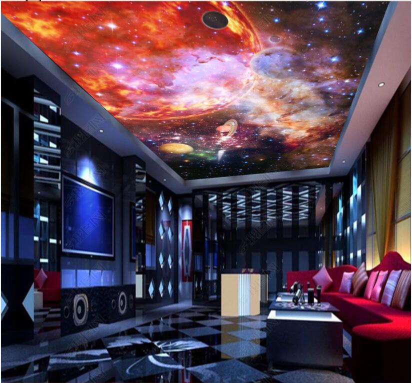 

3d ceiling murals wallpaper custom photo Atmospheric Milky Way Starry Nebula 3d wall murals wall papers home décor in the living room, Customize