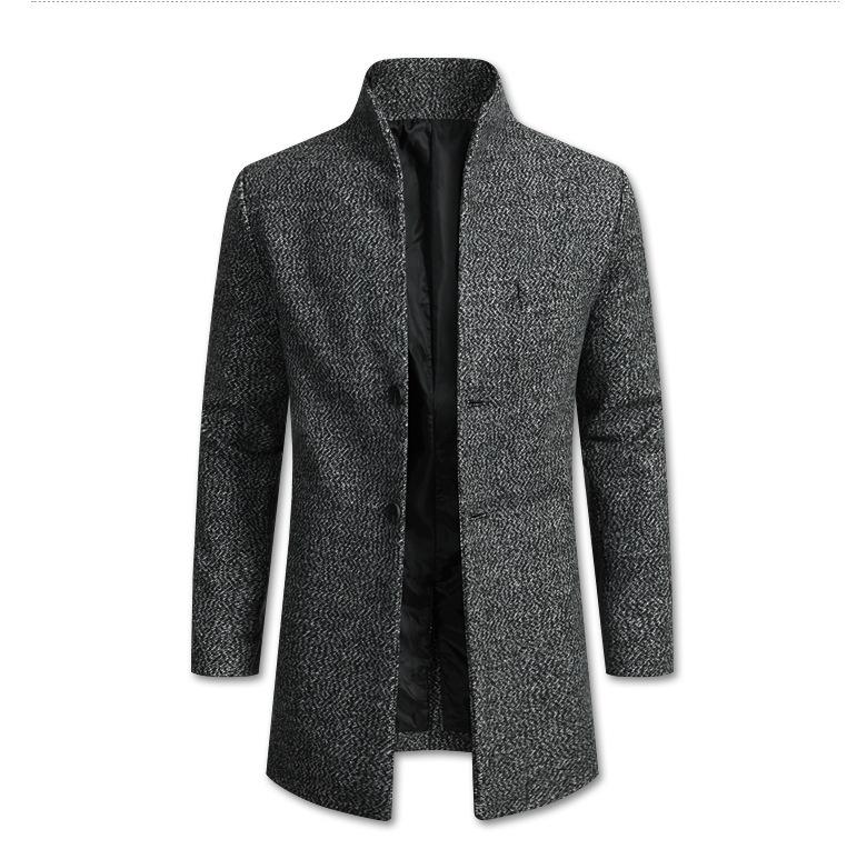 

Cross Border New Products Autumn And Winter Coarse Wool Duffle Coat Male Woolen Cloth Korean-Style, Gray