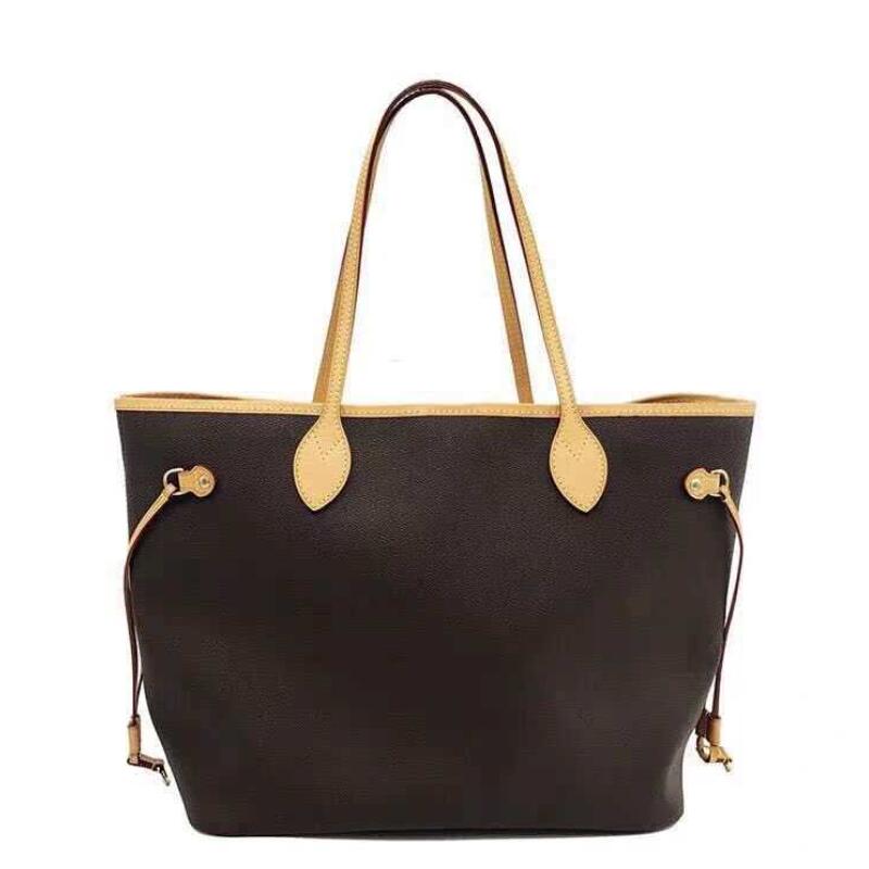 

New fashion women handbags ladies designer composite bags lady clutch bag shoulder tote female purse wallet MM size 32cm, Brown flower