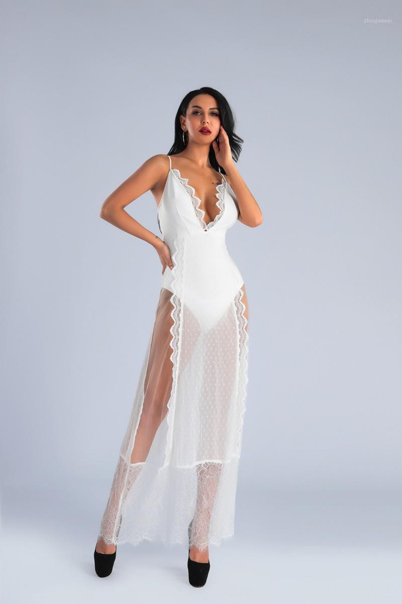 

Arrival White V-Neck Lace Bodycon Rayon Bandage Bodysuit Sexy Fashion Swimsuit Women's Jumpsuits & Rompers