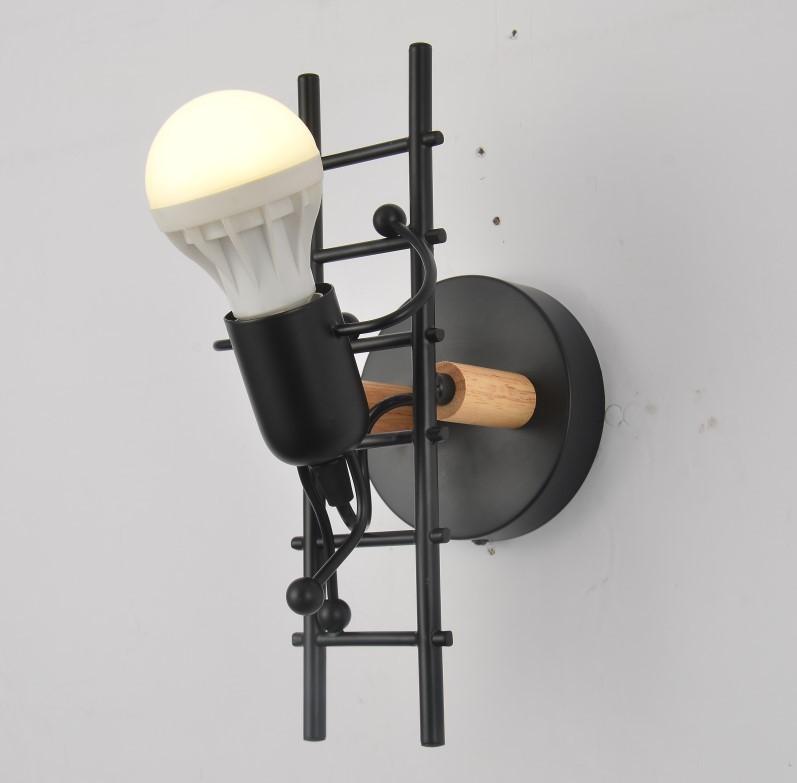 

modern crystal lampes suspendues wood bedside living room home deco lampara pared wall lamp