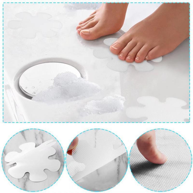 

20/18PCS Bathtub Stickers Transparent Flower Shape PEVA Anti-slip Bathtub Stickers Decals Safety Bath Floor Shower Tread Sticker