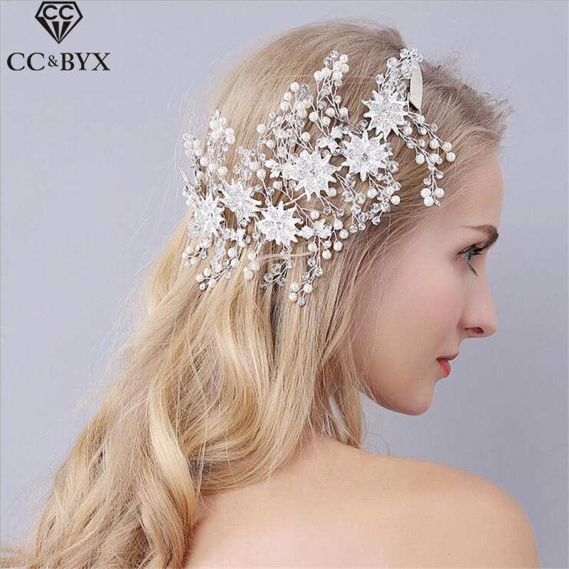 

Jewelry Handmade Flower Headband Wedding Decorations Party Bridal Hair Accessories For Women Romantic Bride Bijoux DIY 0946