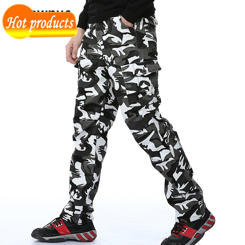 

2021 New Men's Style Color Plus Size Light Cotton Long Single Male Cargo Pants X6EV, Champagne