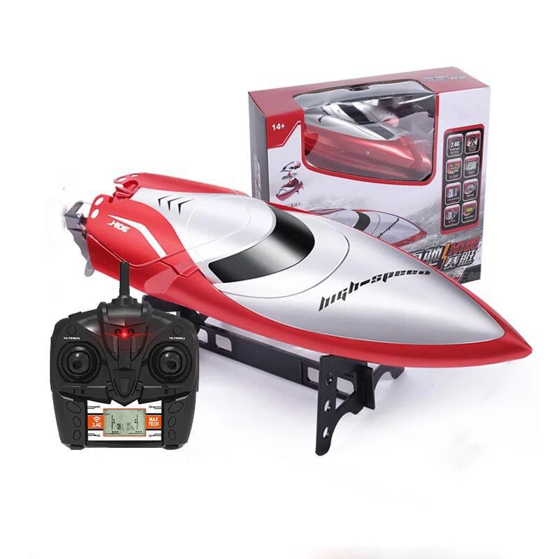 

H106 Remote Control Boat High Speed Water Cooled Charging Remote Control Speed Boat Children Toy Boat Rowing Model Children Toy, Red