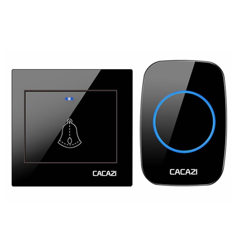 

CACAZI HYH10 (AC) wireless doorbell waterproof IP44 300M range door bell high quality home 36 chimes door ring