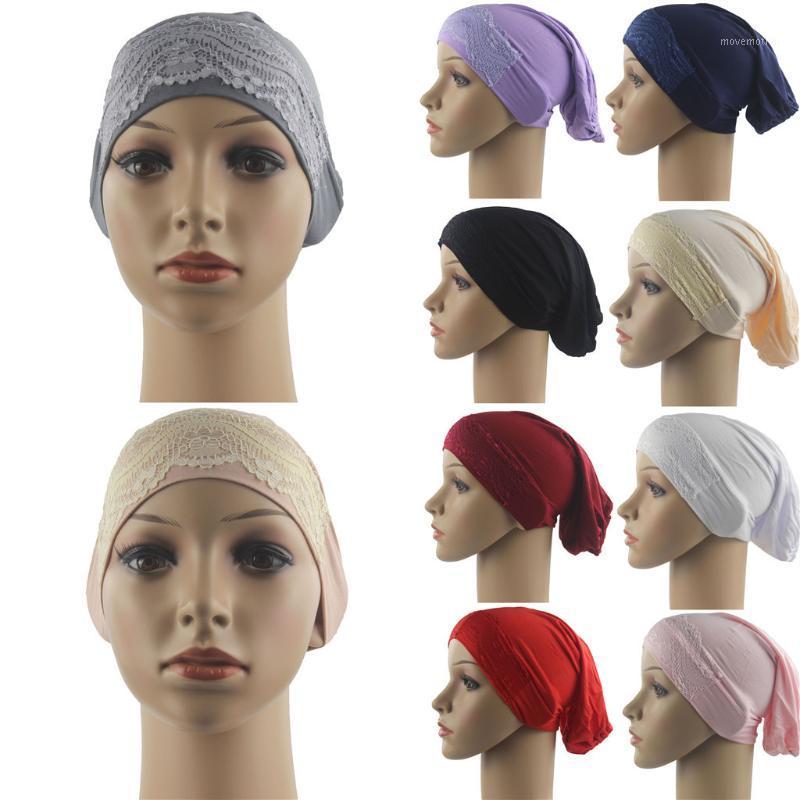 

Women Muslim Stretch Turban Hat Chemo Cap Hair Head Scarf Headwrap Shower Cap1, Red