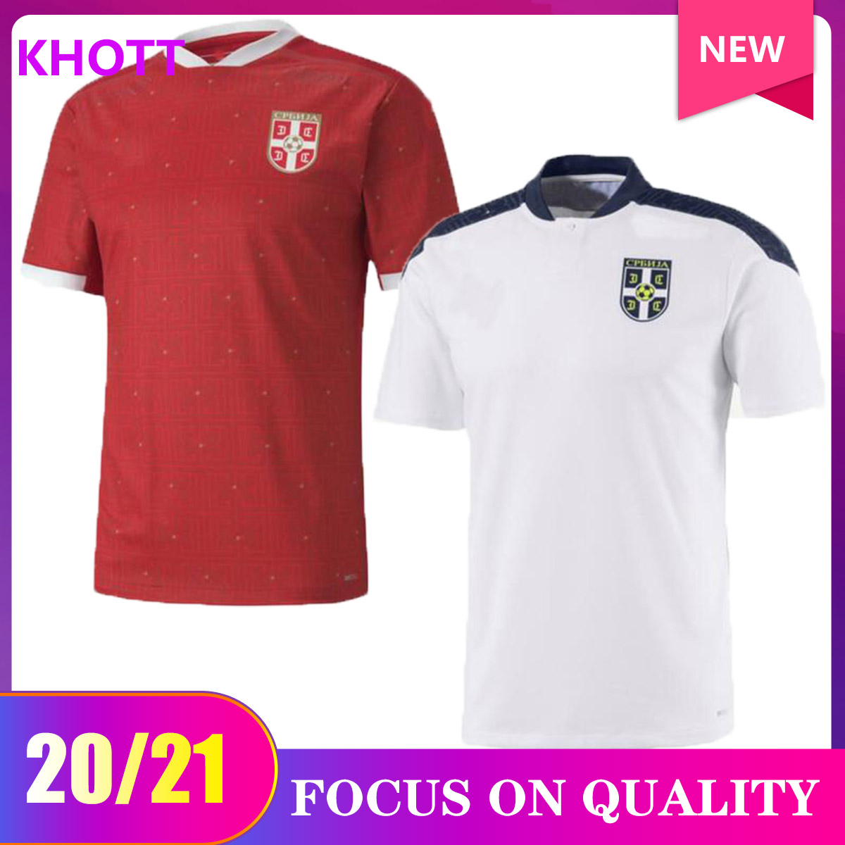 

thailand 2020 2021 Serbia home red soccer Jersey 20 21 Srbija away MITROVIC TADIC KOLAROV SERGEJ MATIC KOSTIC IVANOVIC Soccer Shirt Uniform
