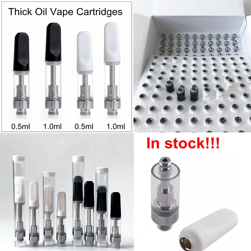 

TH205 Carts Atomizers 0.5ml 1.0ml Ceramic Empty Vape Pen Cart Oil Dab Wax Vaporizer Cartridges E Cigarettes 510 Cartridge Ship In 12 Hours