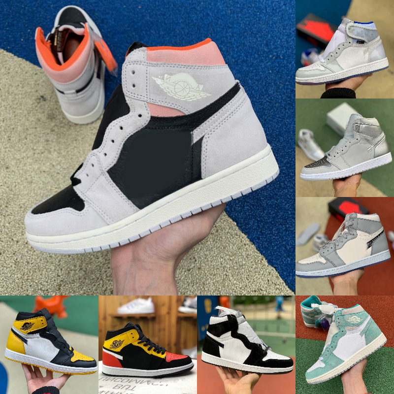 

wholesale pine Green 1 OG Travis Scotts X DARK MOCHA Origin Varsity Light Smoke Grey TOE Satin Backboard Black Toe 1s Unc Sports Shoes, Q0242