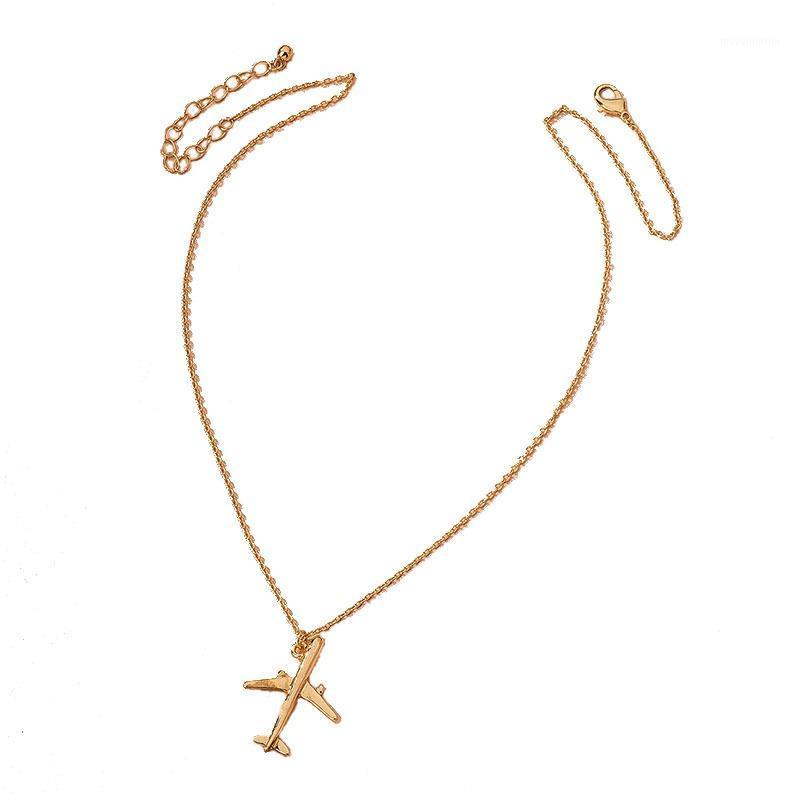 

Ins 2020 New Gold Chain Airplane Plane Starfish Love Plate Flower Pendant Choker Necklace Korean Fashion Chic Party Jewelry1