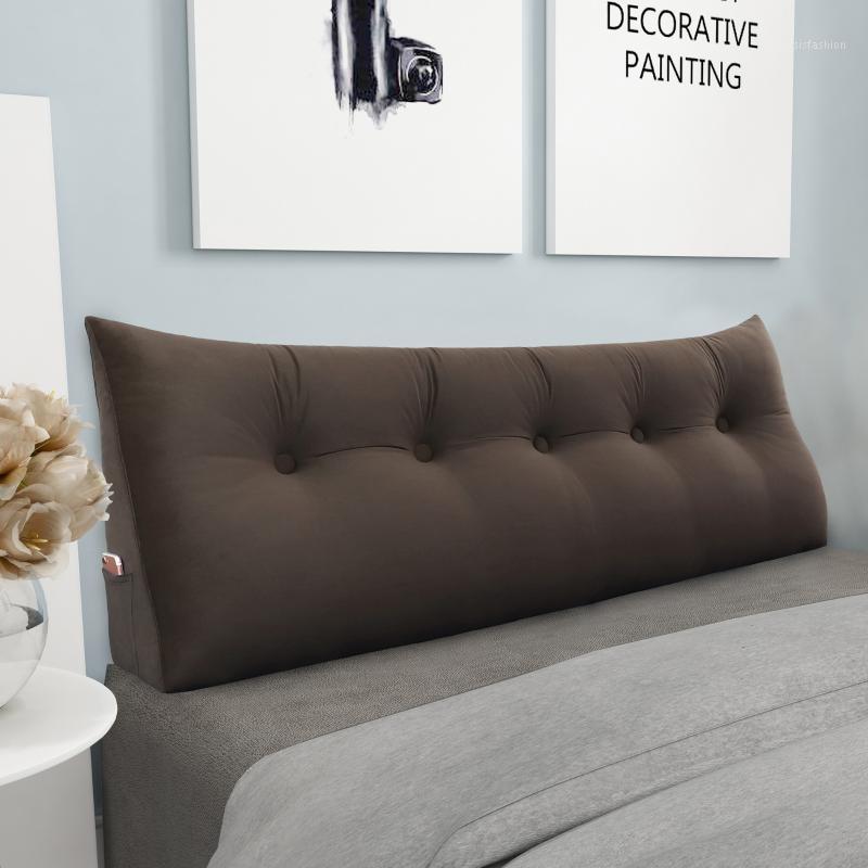 

Johnear Lumbar Support cushion reading pillow backrest wedge pillows back rest pillow headboard wedge cushions brown1, Chocolate