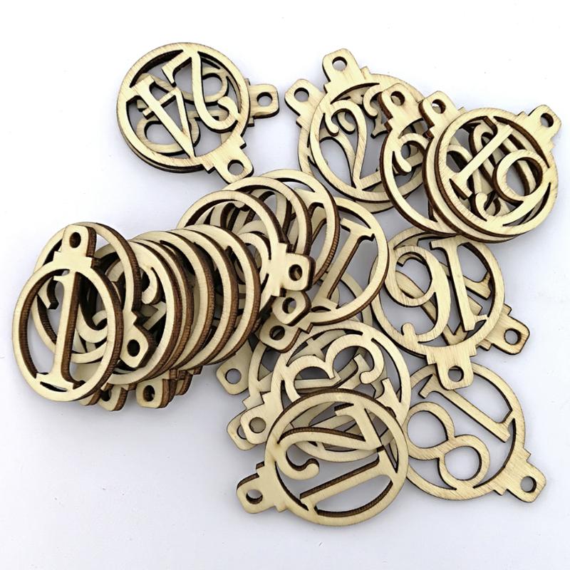 

25Pcs Vintage Wooden Christmas Countdown Advent Calendar Number DIY Gift Tags Christmas Decoration Home Party