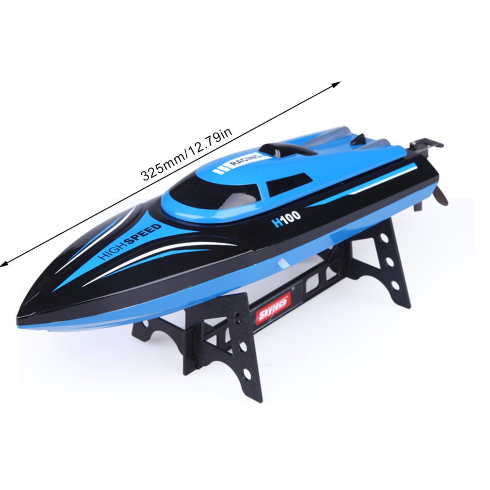 

H100 Remote Control Boat Speed Racing High Speed Water Cooled RC Speedboat Toy Ship Model Educational Children's Toys, Blue