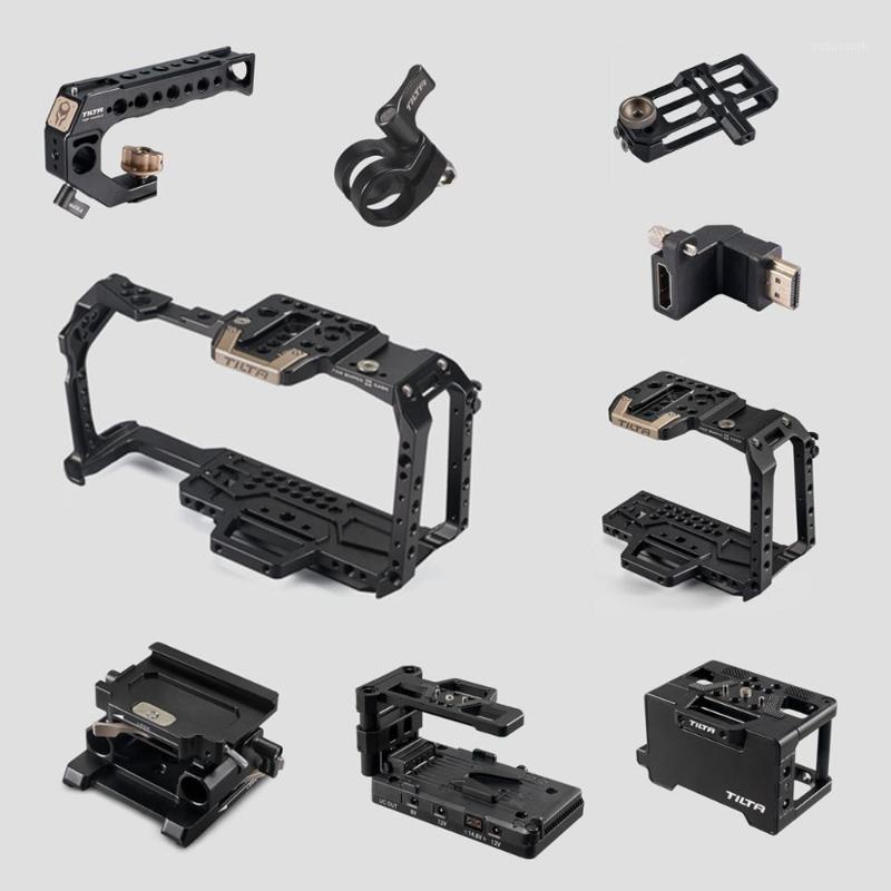 

Tilta BMPCC 4K 6K Camera Cage Black cage Half Top Handle Baseplate Sunhood Power Plate for BlackMagic BMPCC 4K 6K Accessory1