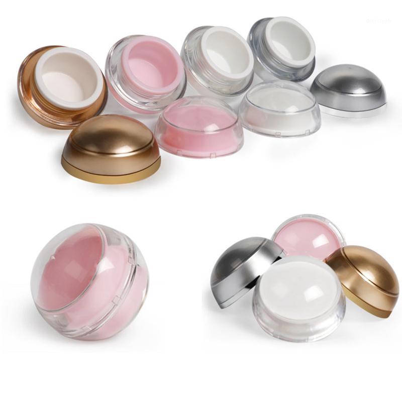 

New 5G AS Plastic Round Jars Pot Gold Silver Makeup Eyes Lips Cream Face Care Lotion Essence Empty Cosmetic Containers 12pcs/lot1