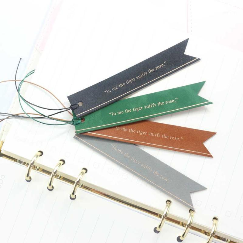 

Domikee classic vintage priate design leather school index bookmark stationery,4 colors,4pieces/pack1