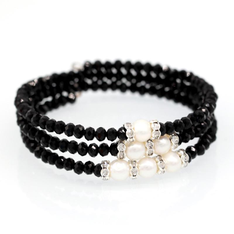

Natural Pearls Bracelet For Women 3mm Small Crystal Beads Bracelet Handmade Warp DIY Jewelry