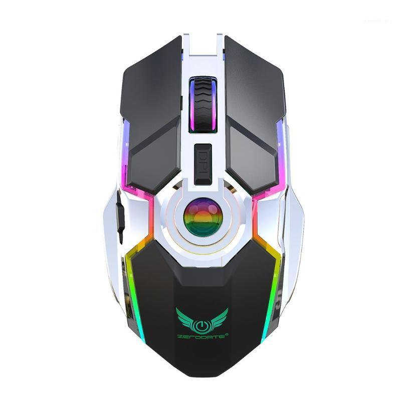 

Mechanical Wireless 2.4G 7 Button 2400DPI Mouse USB Receiver RGB streaming effect FOR game and office1