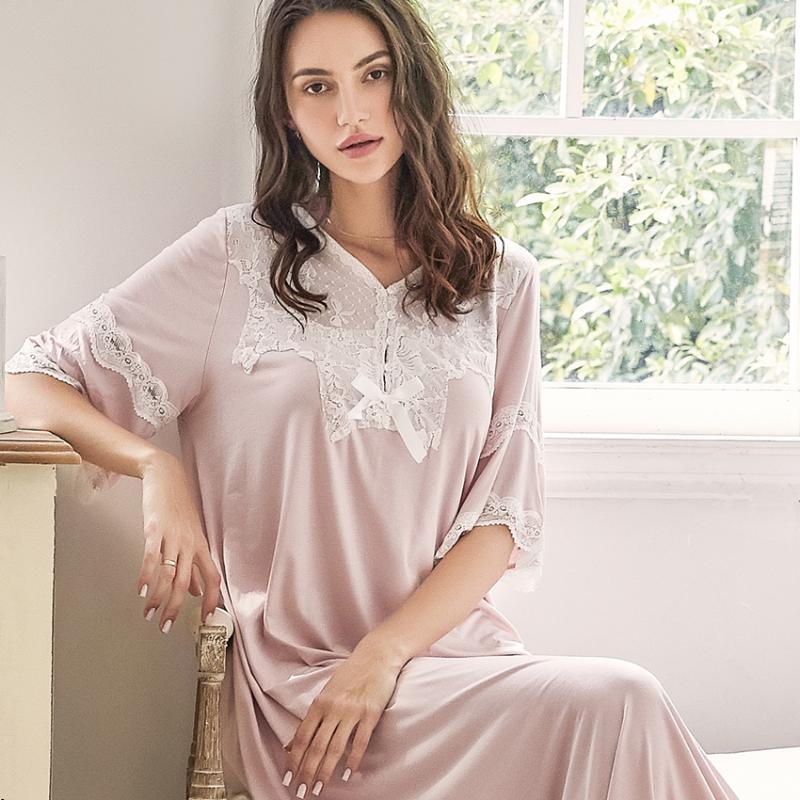 

Nightgown Women Long Dress Romantic Nightgown For Lady, Green