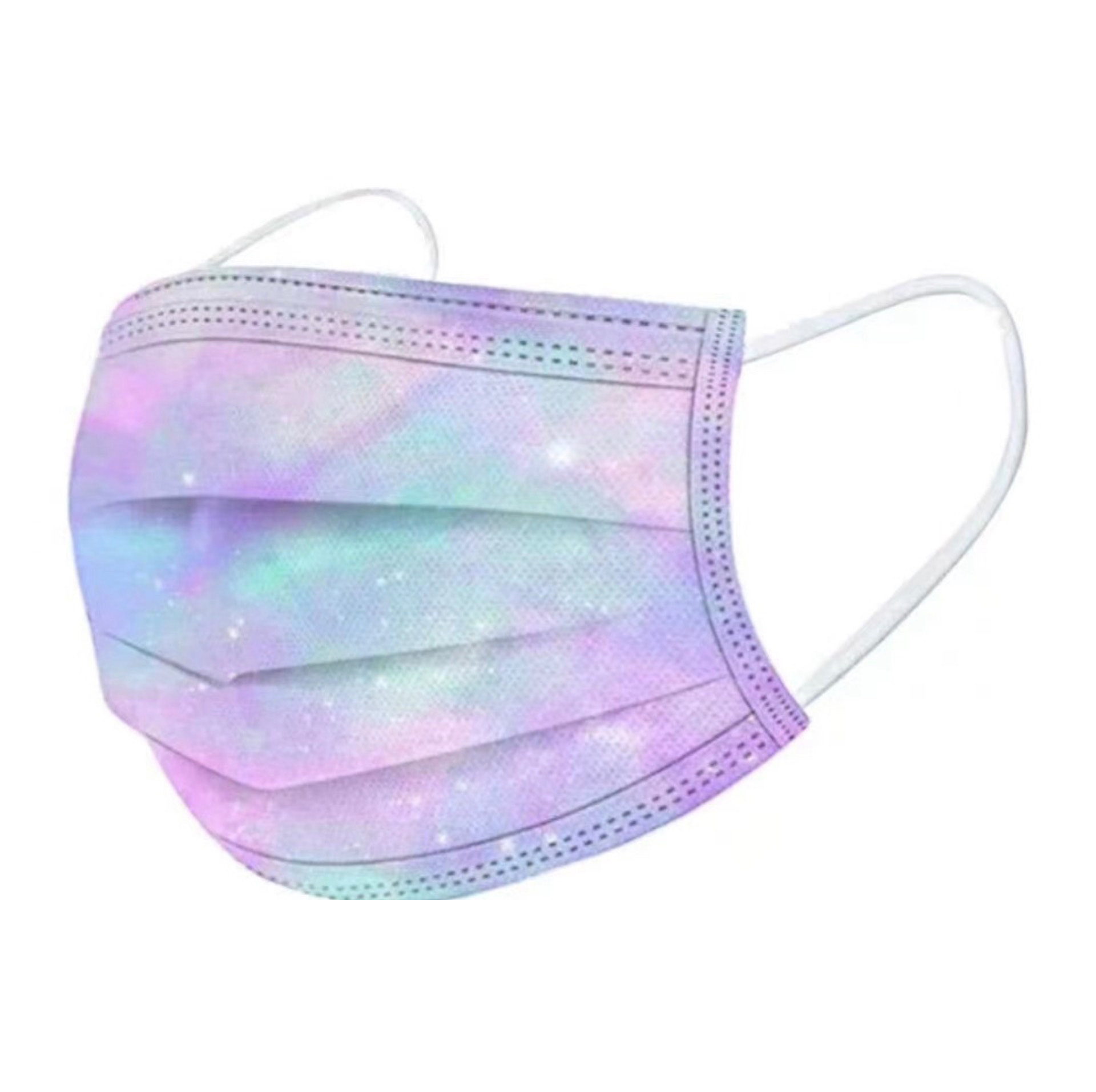 

Disposable Face Masks with Elastic Ear Loop 3 Ply Breathable Dust Air Anti-Pollution Fashion Print Gradient Starry Sky Mask Mouth masks