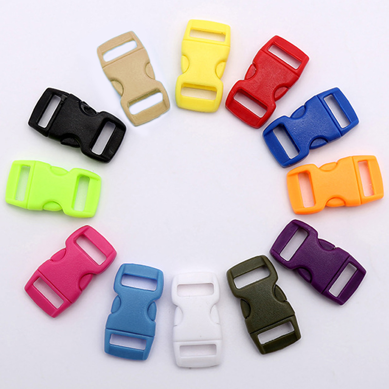 

1cm Colorful Curved Side Release Buckle Clasps For Bracelet Backpacks Clothes Mini Bags Strap Parts DIY Accessory Dog Collar