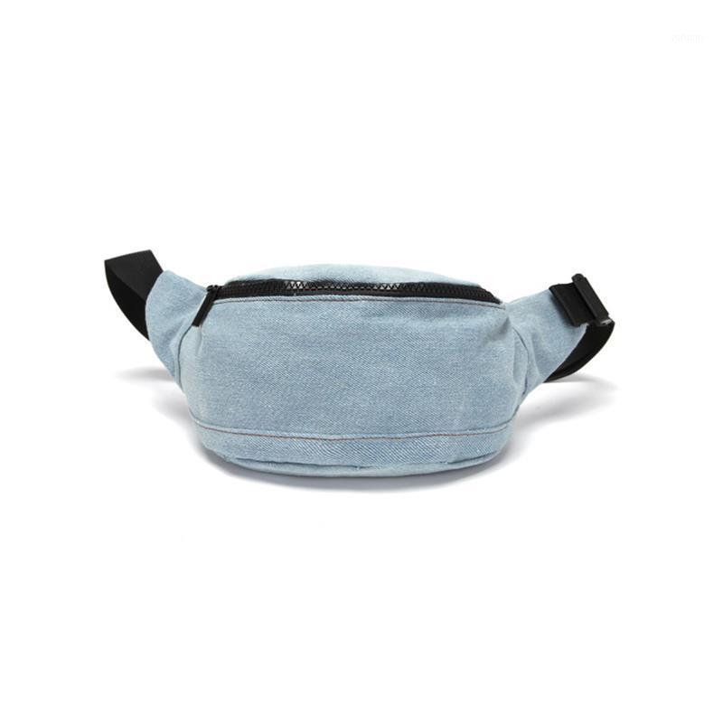 

2020 New Womens Waist Bag Retro Fashion Wild Lady Denim Crossbody Bag Casual Waist Pack Bags Chest For Travel Dropshipping1, Blue