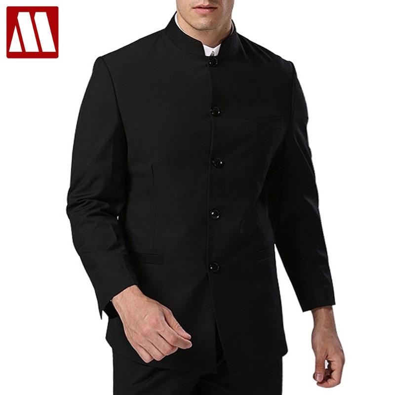 

Men Suit Sets Chinese Tunic Suits Stand Collar Classic Men' Casual Blazer Brand Design Business Formal Male Cotton Suit Set 4XL, Style1 dragon