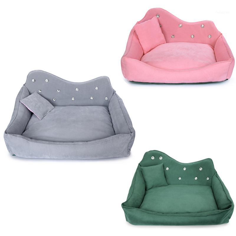 

Pet Nest Luxury Diamond Pink No Pilling Dog Bed Moisture Proof Anti-Slip Pet Pad Removable Easy Cleaning Sofa1, Gray