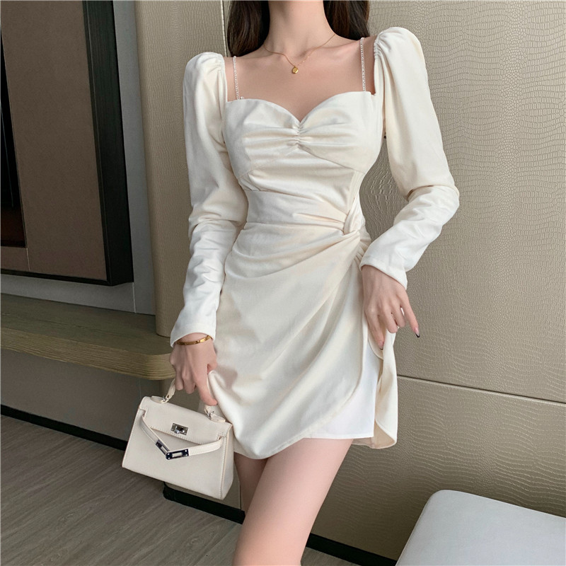 

Spring Kawaii Women Elegant Sweet Split Mini High Street Casual Bandage Designer Korean Party 2021 New Iam7, White