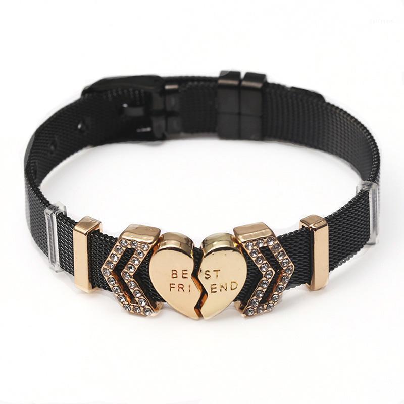 

CHIELOYS Fashion Love Lock Best Friend Brand Charm Bracelet Stainless Steel Mesh Bracelet for European Woman Friendship Gifts1