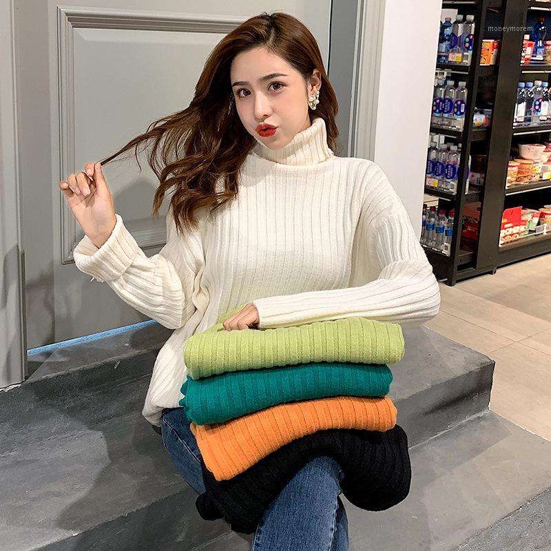

2019 Turtleneck Warm Women Sweater Autumn Winter Knitted Femme Pull Slim High Elasticity Soft Female Pullovers Sweater Gift1, Black