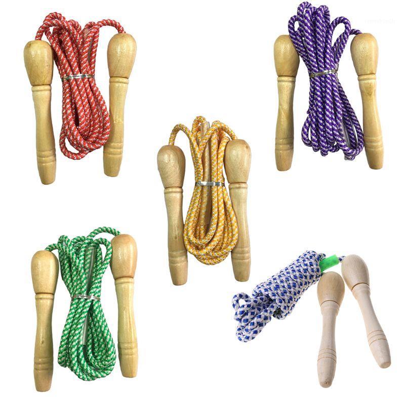 

2.8m Skipping Wooden Handle Jump Rope Exercise Body Building Fitness Equipment Sport Training Workout Supply for Adult Kids1