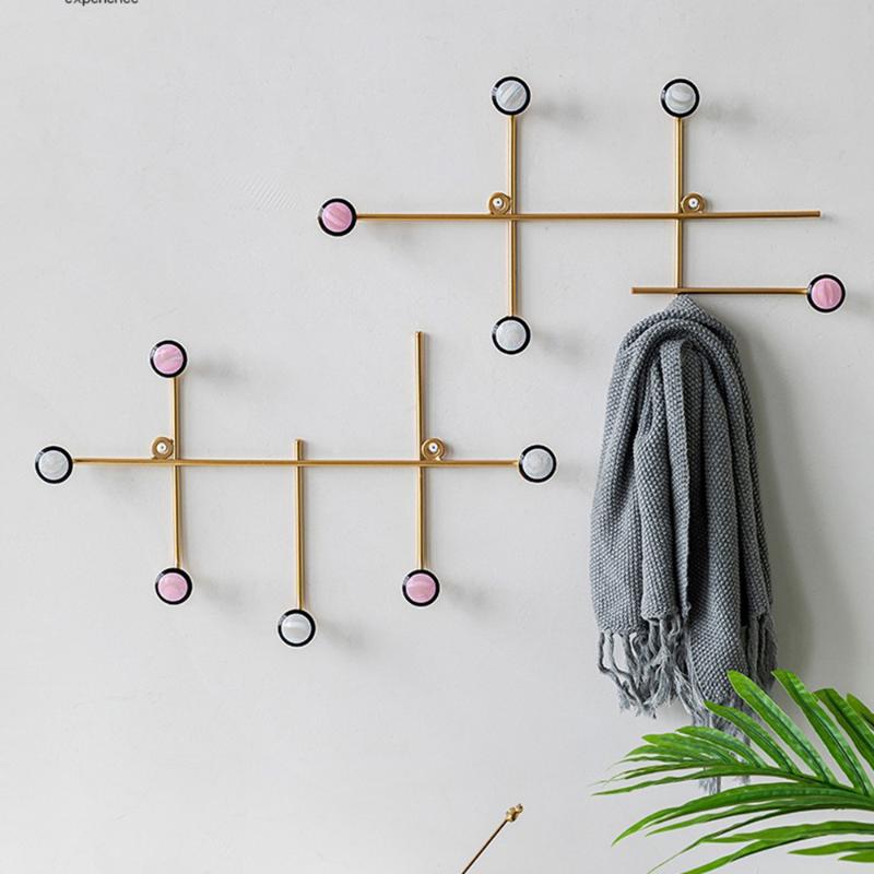 

Modern European Hook Wall-Mounted Coat Bag Storage Rack Simple Iron Clothes Key Shelf Home Office Bedroom Decorative Hanger