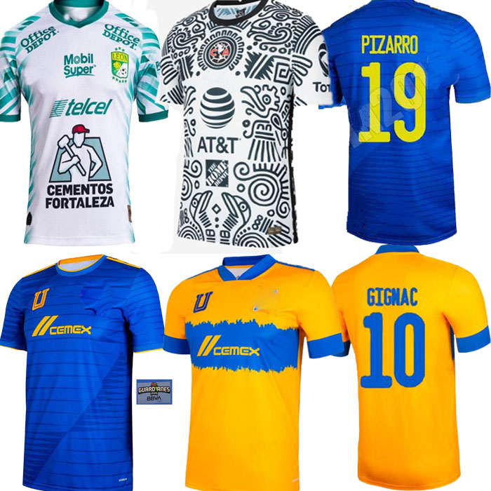 

2020 2021 2022 Mundial de Clubes UANL Tigres GIGNAC Soccer Jerseys men 20 21 22 VARGAS Home away THIRD Pizarro Mexico Football Shirts, Yellow