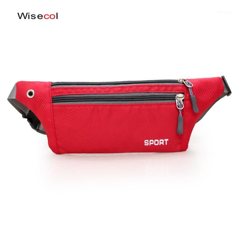 

Wisecol Men's Ladies Pocket Movement Available Data Cable Waterproof Phone Bag Waist bag Money key storage1, Black