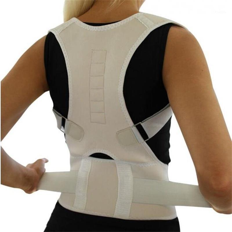 

2020 Men Posture Corrector Scoliosis Back Brace Spine Corset Belt Shoulder Therapy Support Poor Posture Correction Belt Women1, White