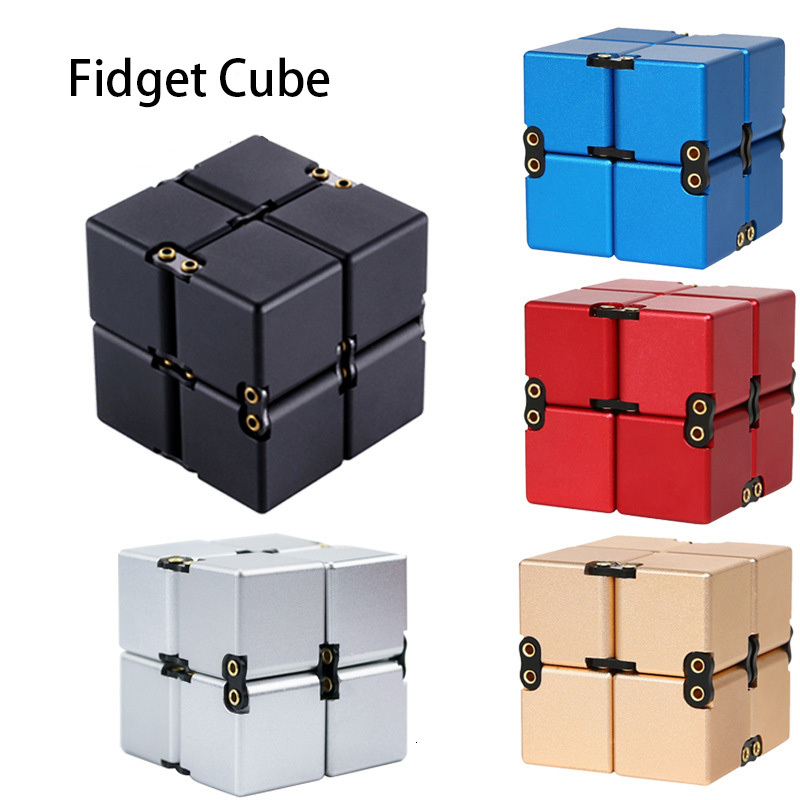 

Metal infinity cube aluminium alloy Cube Toys Premium Metal Deformation Magical Infinite stress relief Cube Stress Reliever for EDC Anxiety