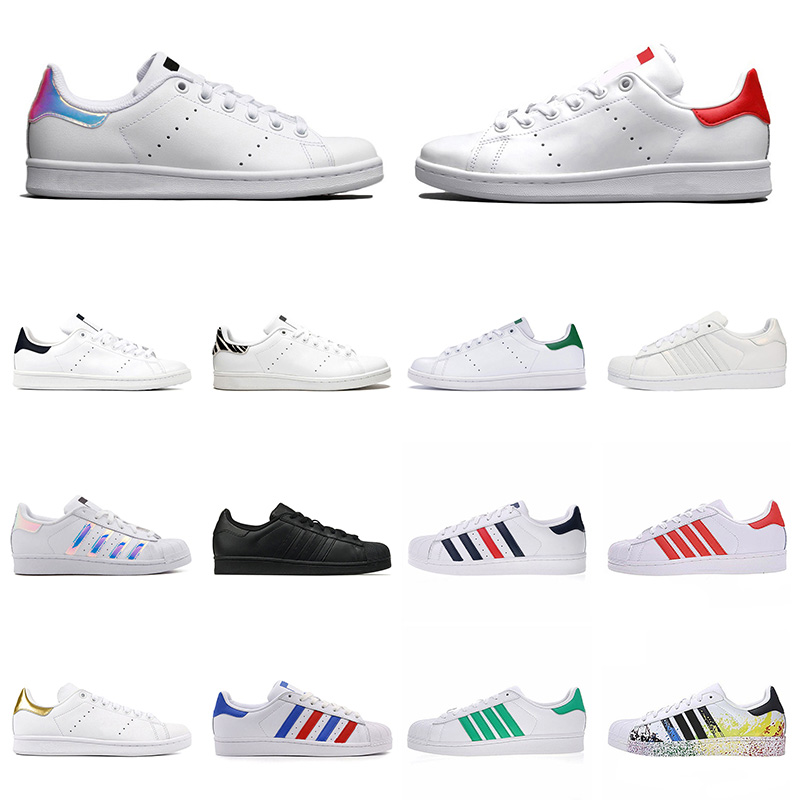 

Hot Selling 2021 New Quality Stan Smith Cheap Fashion Men Women Superstars Triple Black ALL White Flat Casual Sport Shoes Designer Sneakers, 1 green