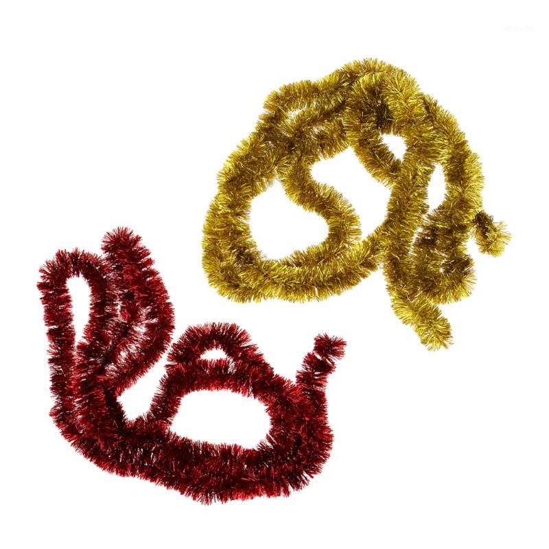 

2 Pieces Christmas Tinsel Garland, Christmas Tree Ornaments Party Classic Ceiling Hanging Decorations1