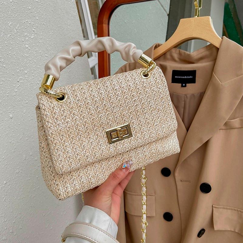 

Evening Bags For Women 2022 Simple Woven Chain Tote Bag, Multi-function One-shoulder Messenger Purse And Handbag Female Designer