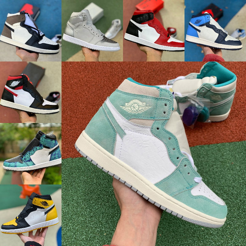 

wholesale pine Green 1 OG Travis Scotts X Turbo Green Origin Varsity Japan Tokyo Red ROYAL TOE Satin Backboard Black Toe 1s Unc Sports Shoes, Q021