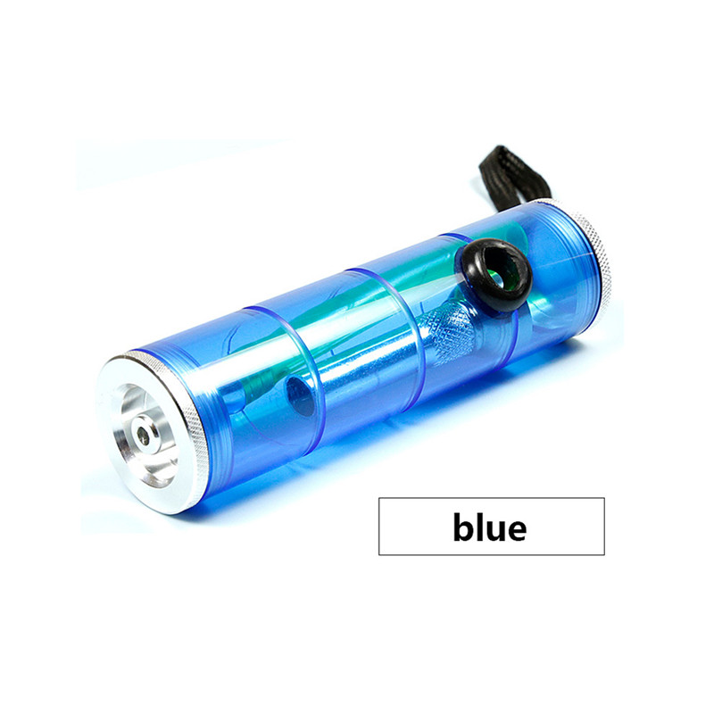 

7'' shisha hookah small Smoking pipes Aluminium Alloy Acrylic Metal tobacco Pipe Portable smoke accessories wholesale 185mm length