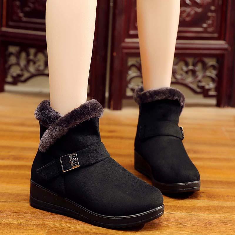 

Women's Shoes Winter Platform Women Shoes For Women Platform Short Boots Woman Winter Ankle Boots Ladies Plus Size Zapatos Mujer, Black