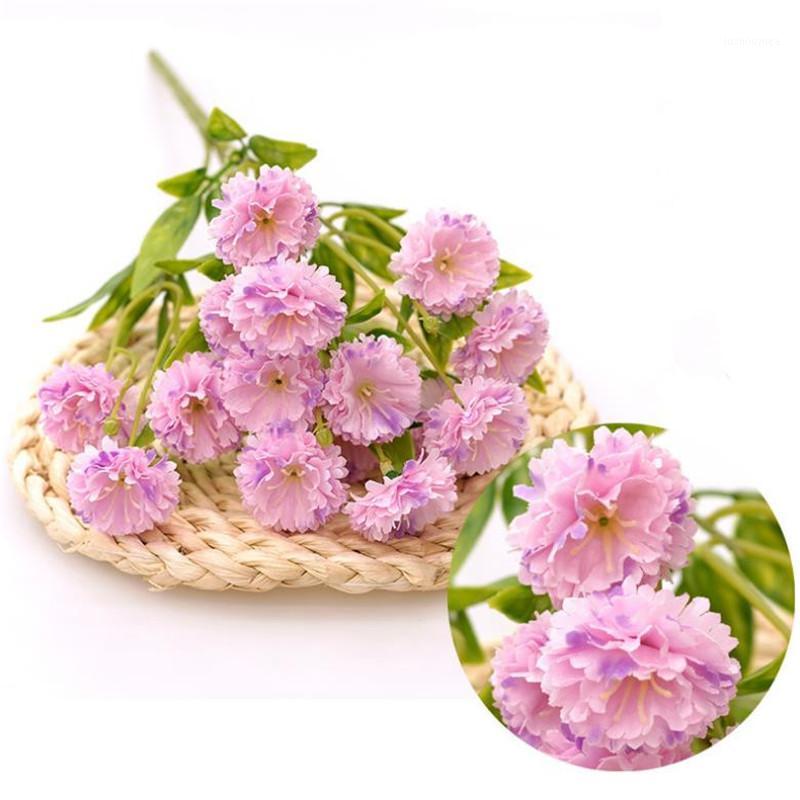 

10Pcs Fake Dandelion (5 stems/bunch) 14.57" Length Simulation Autumn Carnation for Wedding Home Decorative Artificial Flowers1, Blue