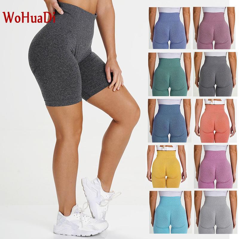 

WOHUADI 2021 New Women Seamless Workout Leggings Shorts Sexy Clothes Workout Jeggings Fitness High Waist Seamless Athletic Pant, Black