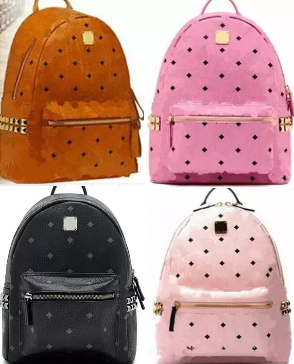 

Top Quality PU Leather Fashion punk rivet backpack school bag unisex backpack student bag women men travel BACKPACK, 6#