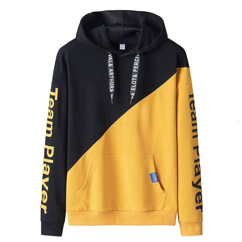 

2021 Hoodies Streetwear Spring Sweatshirt Men Fashion Autumn Winter Hip Hop Hoodie Pullover Hoody Tops Clothing 297v, Black white