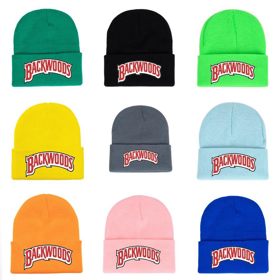 

Backwoods Embroidery Beanie Outdoor Keep Warm Hats Knitted Caps Wool Knit Stocking Cap Winter Autumn Flexible Soft Hip Pop Hat